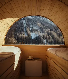 Cozy wooden cabin interior